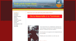 Desktop Screenshot of ecolesaintemarie.fr