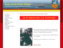 Tablet Screenshot of ecolesaintemarie.fr